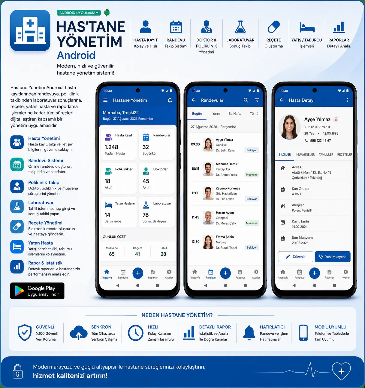 Hastane Yönetim Android